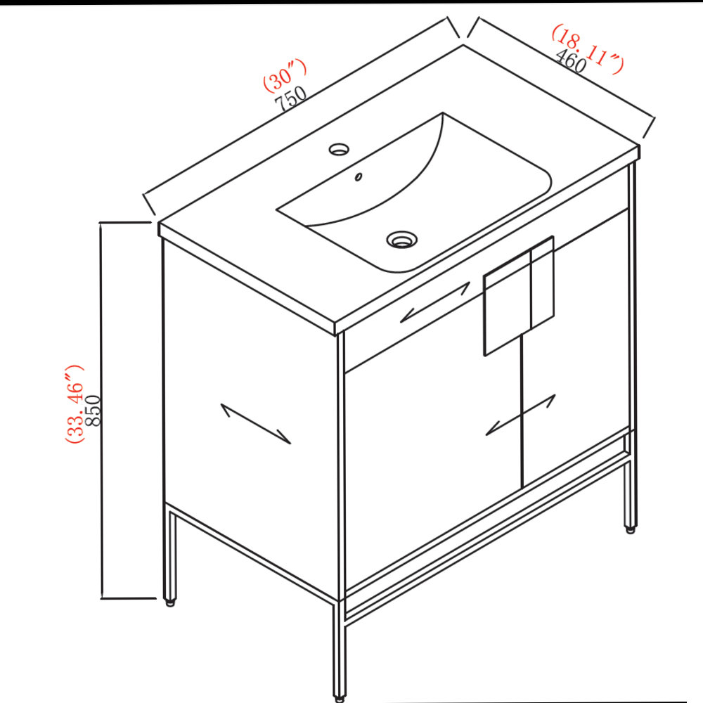 AllModern Lee 30'' Single Bathroom Vanity Set & Reviews Wayfair